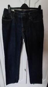 Abercrombie & Fitch Dark Blue Straight Leg Jeans W36" L33" - Picture 1 of 12