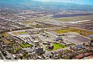Tarjeta postal CA San Jose 1966 vista aérea centro cívico vista ciudad como nueva 4x6 C41 - Imagen 1 de 2