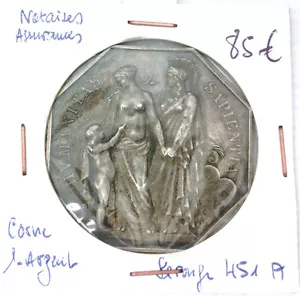 JETON ASSURANCE NOTARIAT - POINÇON CORNE 1.ARGENT - LEROUGE 451 A - Bild 1 von 2
