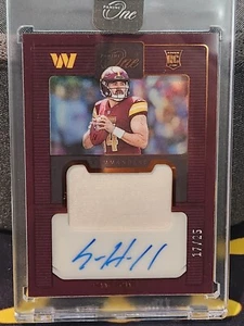 2022 Panini One Sam Howell RC RPA Premium Rookie Patch Auto /25 Bronze - Bild 1 von 3