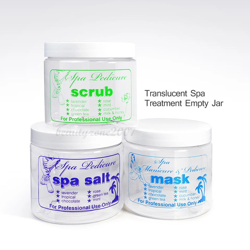 Translucent Spa Treatment Empty Jar x 3CT (Salt, Mask, Scrub) - Image 1 of 1