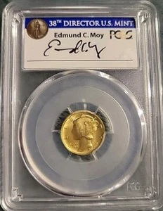 2016-W - 1/10 oz Gold Centennial Mercury Dime - FIRST STRIKE - PCGS SP70 - Picture 1 of 2