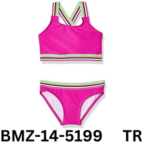 Kanu Surf Girls' UPF 50+ Beach Sport Athletic Bikini Swimsuit, Bobby Fuschia, 14 - Picture 1 of 6