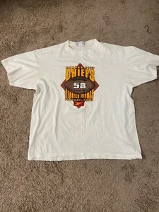 Vintage Derrick Thomas Reebok Tag Football Camp T-shirt - Picture 1 of 9