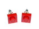 Building Block Studs Miniblings Plug Earrings Upcycling Square Red