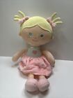 Sunshine Girl Plush Doll 13” Lovey Toy Pink Heart Dress ASTM Int Blonde Hair
