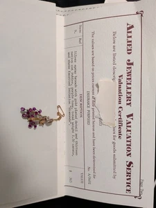 Vintage Silver Spray Brooch With Gold Plated Detail And "13 Native Cut Rubies... - Picture 1 of 3