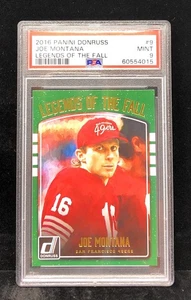 2016 Panini Donruss- Legends of the Fall, Joe Montana, #9, PSA 9, POP 3 - Picture 1 of 2