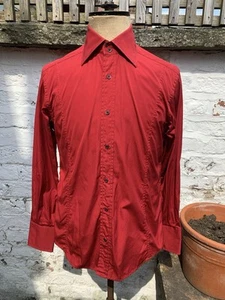 Gucci Red Mens Shirt Vintage - Picture 1 of 9