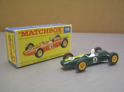 Matchbox Regular Wheels #19 Lotus Racing Car with orange box made in England MIB - Image 1 of 4