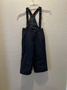 Obermeyer Kids Size 4 Snow Ski Suit Coverall Insulated Adjustable Straps Black - Picture 1 of 15