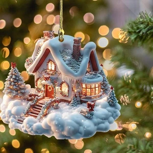 Christmas Igloo Ornaments 1 Set * Christmas Snowhouse Pendan t I7W1 - Picture 1 of 22