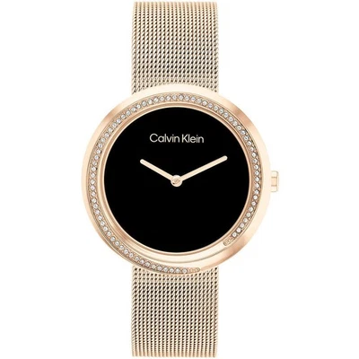 Womens Wristwatch CK CALVIN KLEIN TWIST 25200151 Steel Mesh Gold Rose Black - Image 1 of 3