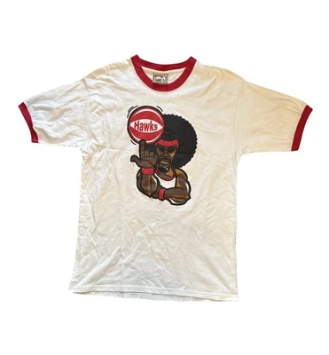 Camiseta branca vintage Atlanta Hawks Hardwood Classics NBA - tamanho etiqueta faltando - Imagem 1 de 4