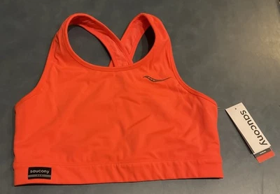 SAUCONY Women’s L Coral Fortify Bra Sports Bra Power Mesh NWT - Image 1 of 4