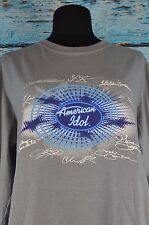 American Idol Crew Neck Long Sleeve Shirt Size XL Kellogs Sing Music Gray Cool