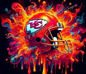 Chiefs 20 oz Tumbler Custom, double wall, lid and straw - Picture 1 of 2