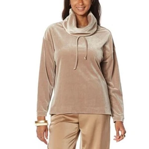 Marla WYNNE LOUNGE STRETCH SAMT ROLLKRAGEN TOP SCHWARZ 3X - Bild 1 von 2