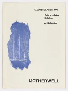 ROBERT MOTHERWELL original 1971 lithograph poster Galerie Im Erker St Gallen Swi - Picture 1 of 1