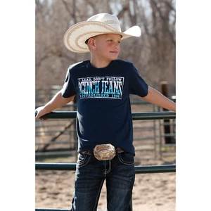 Cinch® Youth Boy's Graphic Navy Blue Short Sleeve T-Shirt MTT7670115 - Picture 1 of 1