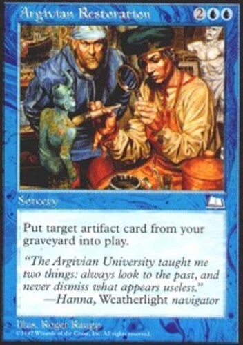 Argivian Restoration ~ Near Mint Weatherlight MTG Magic UltimateMTG Blue Card - Image 1 of 1