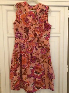 Tory Burch Darilynn Pink Grapefruit Dress Size 14 - Picture 1 of 11