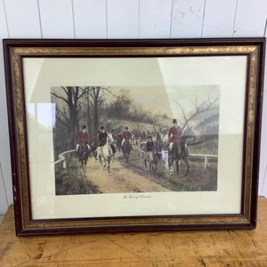 The First of November Framed Vintage Print Hunt Scene Red Coats Horses England - Picture 1 of 12