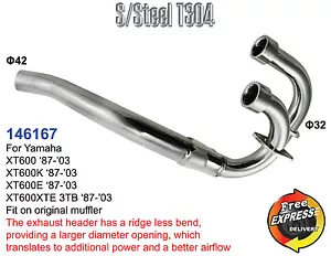 Exhaust Header for Yamaha XT600 / XT600K / XT600E / XT600XTE 3TB '89-'03 - Picture 1 of 9