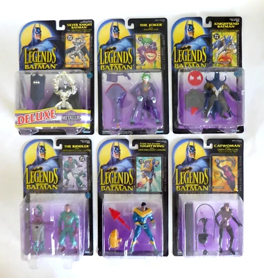 LOTE DE 6 FIGURAS DE ACCIÓN KENNER LEGENDS OF BATMAN 1994-5 (NUEVAS) COMO NUEVAS EN CARTAS Foto 1 de 4
