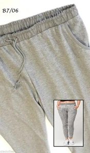 NEW LOOK Gray Faux Leather Trim French Terry Jogger Sweatpants Plus 3X L28 QCO - Picture 1 of 7