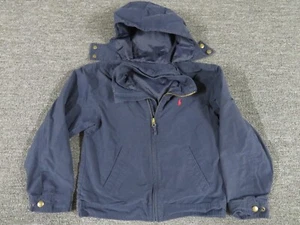 Polo Ralph Lauren Jacket Boys Small 7/8 Blue Hooded Full Zip Long Sleeve - Picture 1 of 10