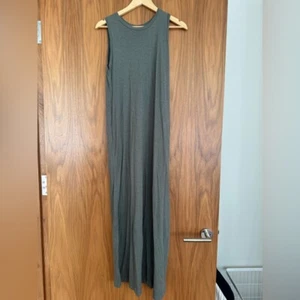 Velvet Graham and Spencer Green Khaki Cotton Linen Maxi Dress XS - Picture 1 of 10