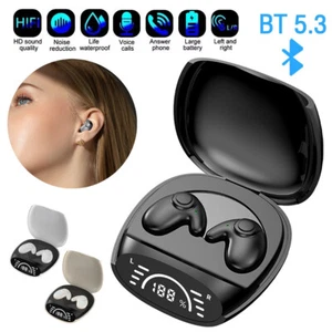 Invisible Sleep Wireless Earbuds Bluetooth V5.3 Headset TWS Waterproof Earphone - Picture 1 of 27