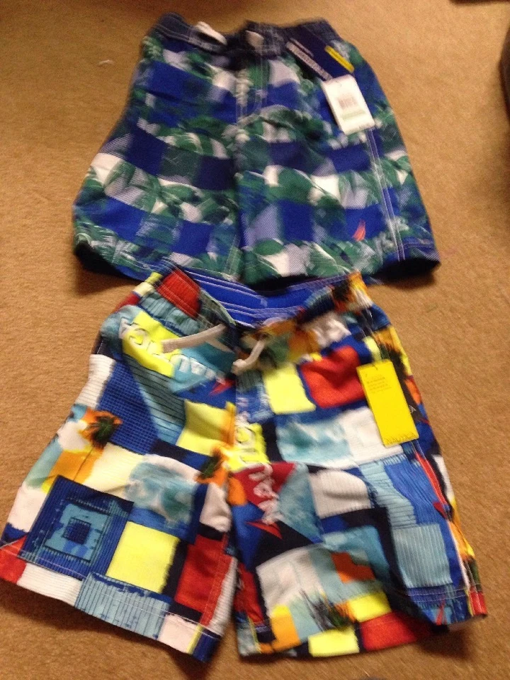 Opción 1 Nuevo Con Etiquetas Nautica Niños Talla 7 Traje de Baño $32 Bañador Baúl Pantalones Cortos Foto 1 de 1