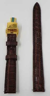 Bulova Brown 12mm Genuine Alligator Deployment Clasp Leather Watch Strap/Band SD - Image 1 of 4