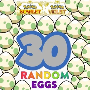 30 glänzende zufällige Pokemon-Eier 6IV Ihr Trainer OT geschlüpftes Ei scharlachrot violett SV