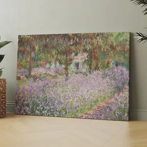 The Artists Garden at Giverny 1900 Claude Monet Painting Canvas Wall Art Print - Picture 1 of 7