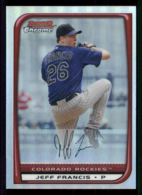 2008 Bowman Chrome Refractors #115 Jeff Francis - Image 1 of 2