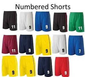 Mens Football Shorts Training Gym Running Sports with Number printed - Picture 1 of 15