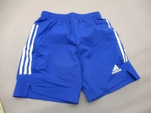 ADIDAS PRIMABLUE Size L (13-14) Boys Blue Stretch Lightweight Workout Shorts 712 - Picture 1 of 5
