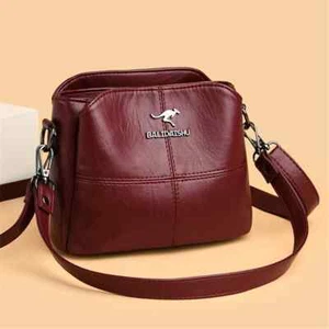 Nuevo bolso de mano de cuero de alta calidad de 3 capas para mujer - Imagen 1 de 23