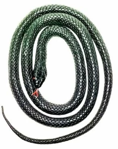 Sorpresa Scary Gag Broma Falsa Salvaje Negro Mamba Juguete de Goma Serpiente - Imagen 1 de 2