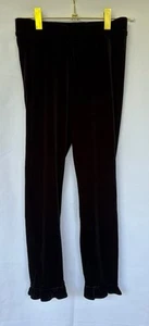 Janie And Jack Girls’ Size 8 Black Velvet Ruffle Pants - Picture 1 of 4