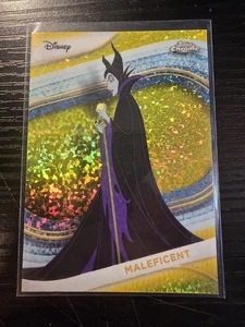 2025 Topps Disney Chrome #119 Maleficent Yellow Mini Diamond Refractor - Picture 1 of 2