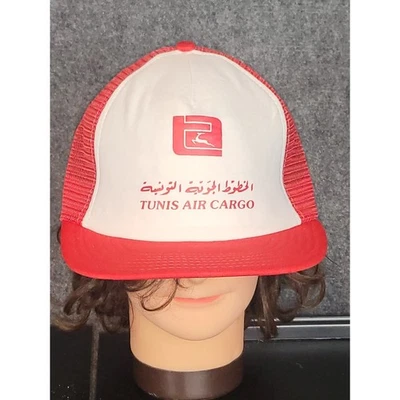 Gorra de camionero Tunis Air Cargo Reynolds de colección roja blanca aerolínea informal árabe Foto 1 de 4