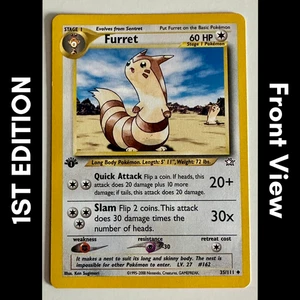 Furret 35/111 - 1. Edition Pokemon Neo Genesis Set (WOTC, 2000) - NM Near Mint - Bild 1 von 10