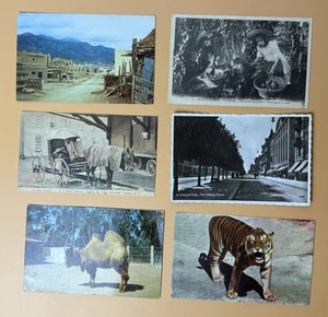 6 postales vintage/antiguas con sellos antiguos - Imagen 1 de 8