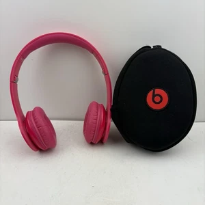 Beats by Dr. Dre HOT PINK Solo HD Wired On-Ear Headphones Missing Cable - Picture 1 of 13