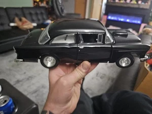 Vintage ERTL 1/18 American Muscle 1955 Chevrolet Bel Air Black - Picture 1 of 21