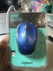 Logitech M317 Wireless Mouse - Blue - Picture 1 of 2